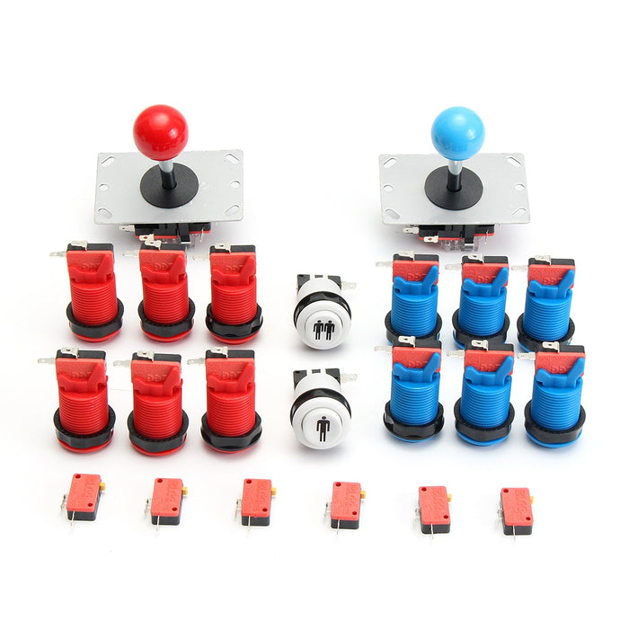 Arcade hine DIY Kit 2 Joystick + 12 Push Buttons + 2 Start Button + 20 Microswitches Game Accessories - Home of Arcadia