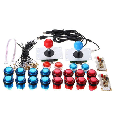 LED DIY arcade Kit blue and red